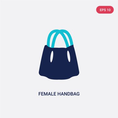 moda konseptinden iki renkli kadın çanta vektör simgesi. ısola