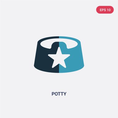 çocuklar ve bebek kavramı iki renk tuvalet vektör simgesi. Izole