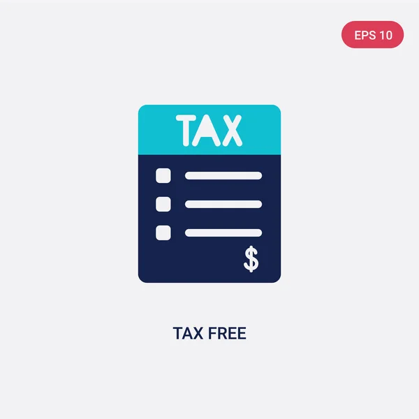 Two color tax free vector icon from delivery and logistics conce — Stock Vector