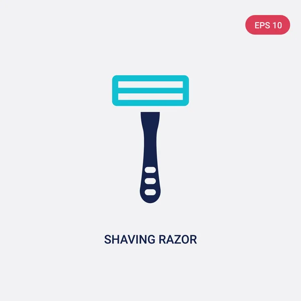 Dos color afeitar icono de vectores de afeitar de concepto de higiene. isolat — Vector de stock