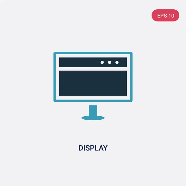 Kullanıcı arabirimi kavramından iki renkli ekran vektör simgesi. ısola — Stok Vektör
