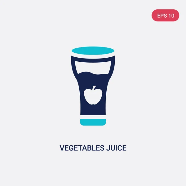 Icône vectorielle de jus de légumes de deux couleurs de gymnase et de fitness conc — Image vectorielle