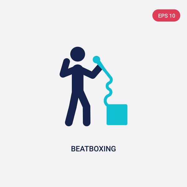 two color beatboxing vector icon from activity and hobbies conce