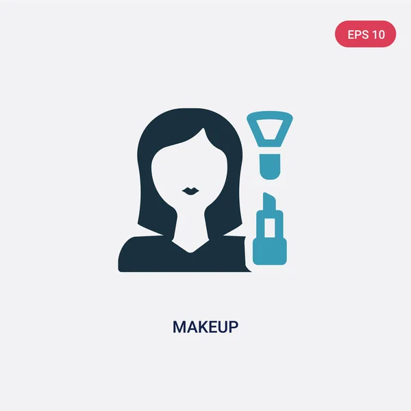 Dos icono de maquillaje de color vector de concepto de ropa de mujer. isolat — Archivo Imágenes Vectoriales