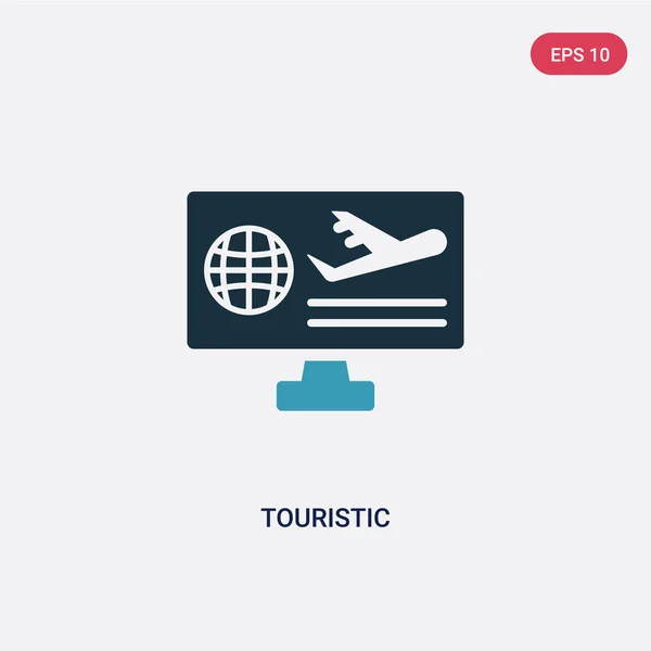 Två färg turistisk vektor ikon från teknikkoncept. Isolera — Stock vektor