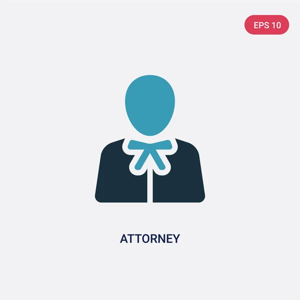Twee Color Attorney vector icoon van Law en Justice concept. Iso — Stockvector