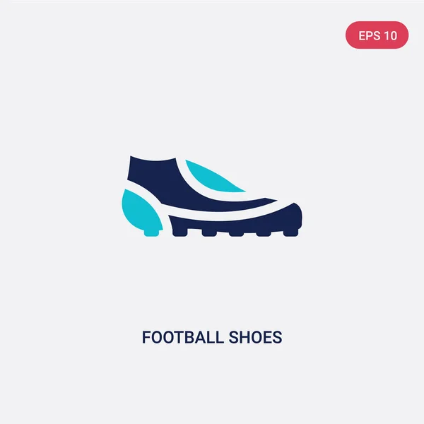 Duas cores sapatos de futebol ícone vetor do conceito de futebol. isol — Vetor de Stock