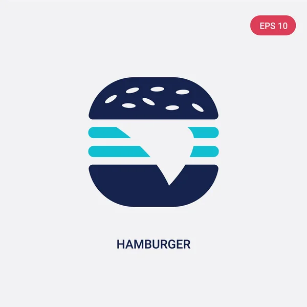 Dos color hamburguesa vector icono de fútbol americano concepto . — Vector de stock