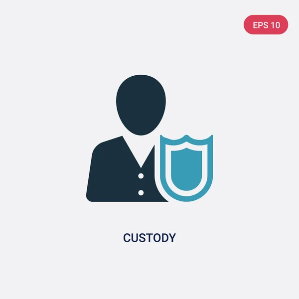 Two color custody vector icon from law and justice concept. isol — Stock Vector