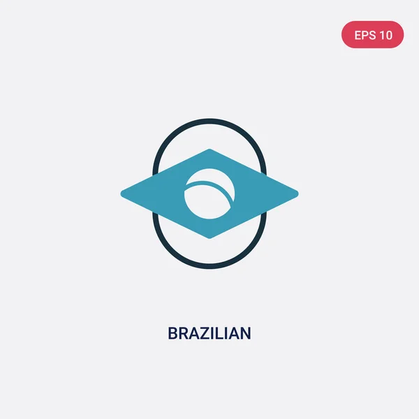 Ícone vetorial brasileiro de duas cores do conceito esportivo. bl isolado — Vetor de Stock
