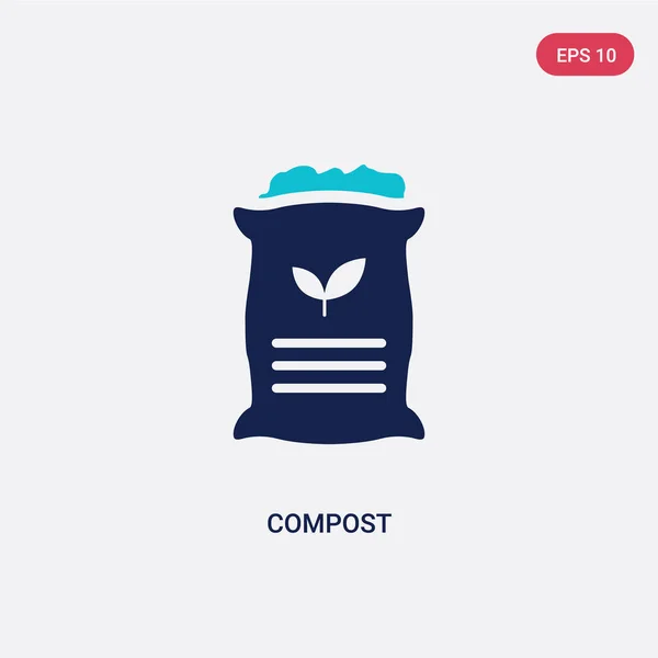 Dos color compost vector icono de concepto general. blu aislado — Archivo Imágenes Vectoriales