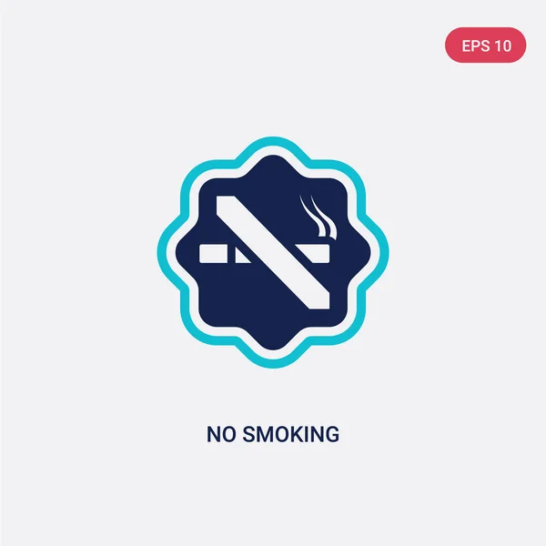 Två färg Ingen rökning vektor ikon från hotellkoncept. isolerade bl — Stock vektor
