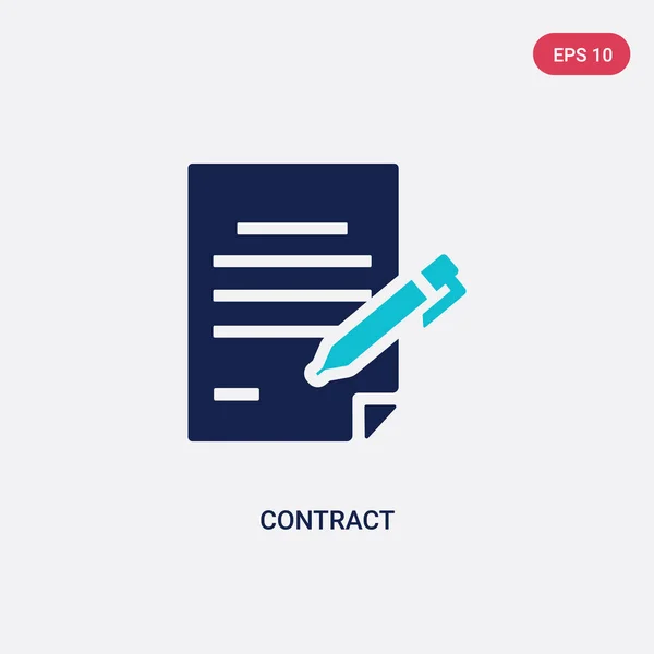 Twee kleuren contract vector pictogram van human resources concept. Iso — Stockvector