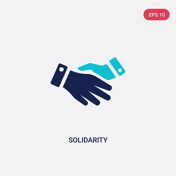 Dos icono de vector de solidaridad de color del concepto de caridad. aislado — Vector de stock