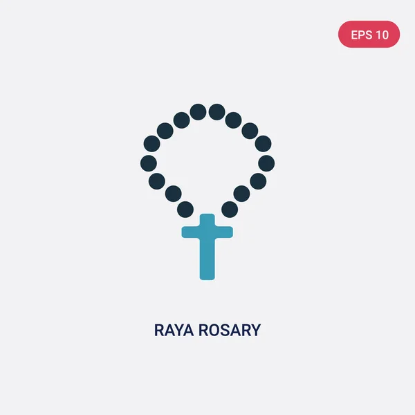 Dos color raya rosario icono vectorial de la religión-2 concepto. isola — Vector de stock