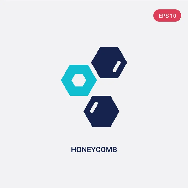 Dos color nido de abeja icono de vector de concepto de la agricultura. aislado b — Vector de stock