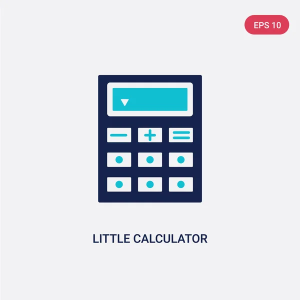Twee kleur weinig Calculator vector pictogram van algemeen concept. Is — Stockvector
