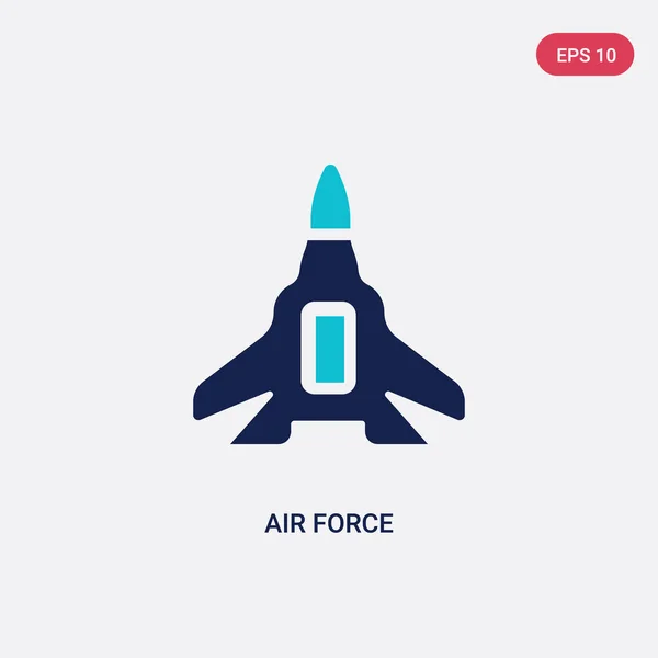 Two color air force vector icon from army and war concept. isola — Stock Vector