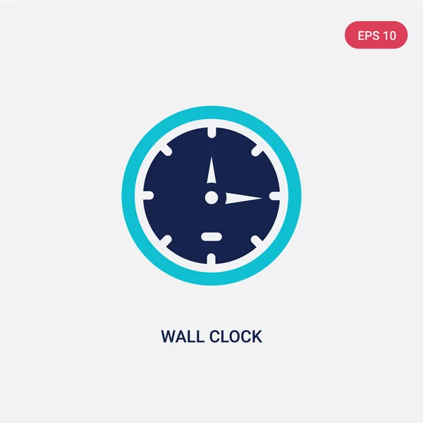 two color wall clock vector icon from furniture & household conc