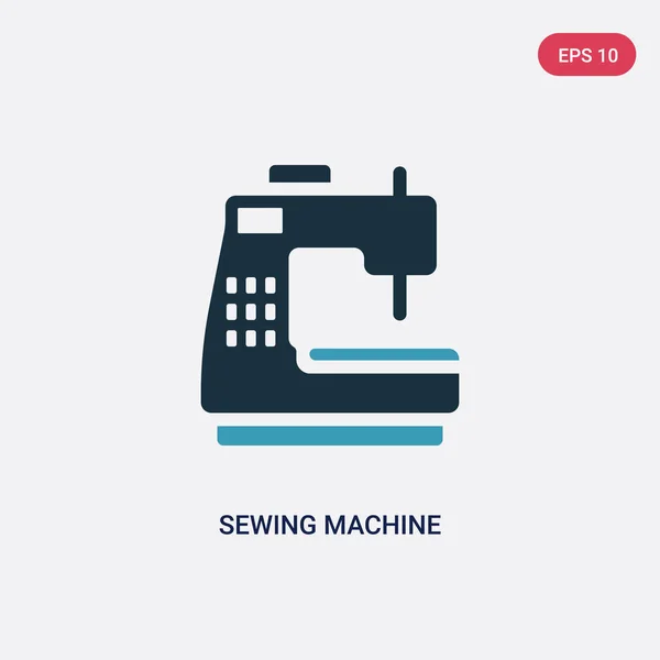 Dos color máquina de coser icono vectorial del concepto de costura. aislado — Archivo Imágenes Vectoriales