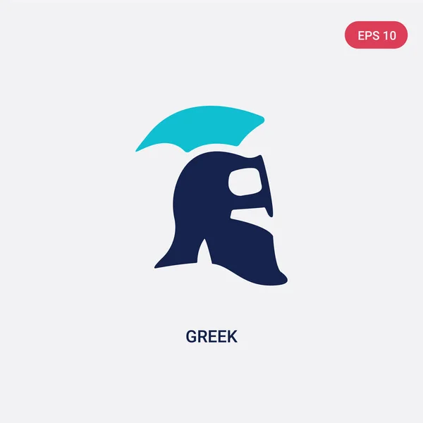 Dos color griego vector icono de concepto de historia. azul aislado — Vector de stock