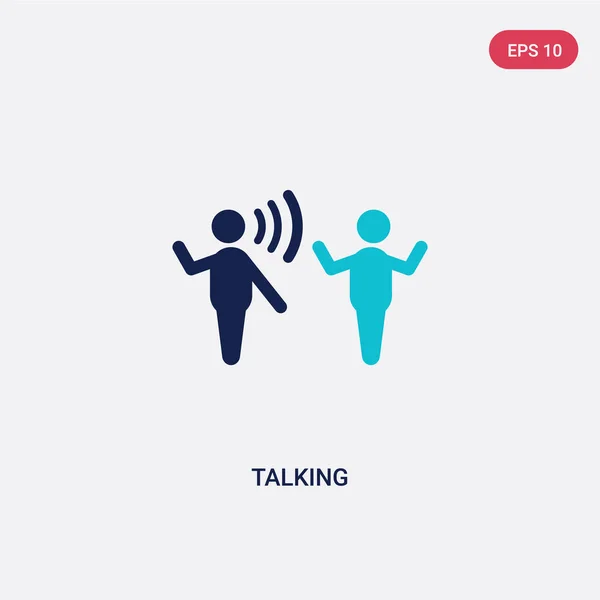 Icona vettoriale parlante di due colori dal concetto di comunicazione. isolat — Vettoriale Stock