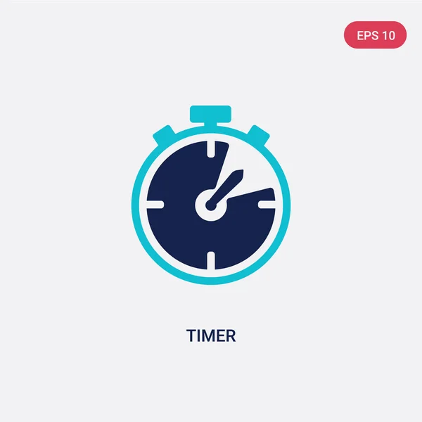 Two color timer vector icon from hockey concept. isolated blue t — Stock Vector