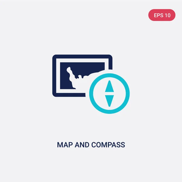 Two color map and compass orientation tools vector icon from arm — Stock Illustration Two color map and compass orientation tools vector icon from arm Stock Vector