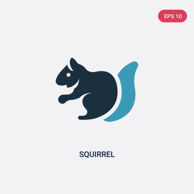 hayvanlar kavramından iki renk sincap vektör simgesi. izole bl