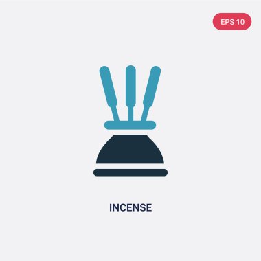 din kavramından iki renk tütsü vektör simgesi. izole bl