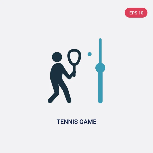 Zwei-Farben-Tennis-Spiel Vektor-Symbol aus Sport-Konzept. isoliert — Stockvektor