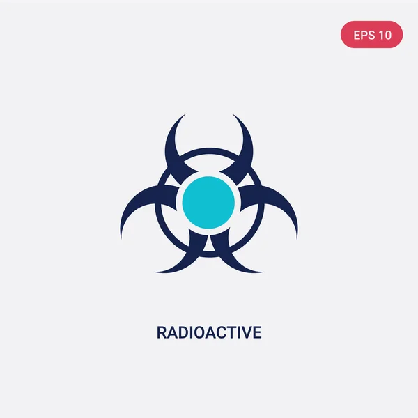 Két színes radioaktív vektor ikon ökológia fogalmát. Elszigetelt — Stock Vector