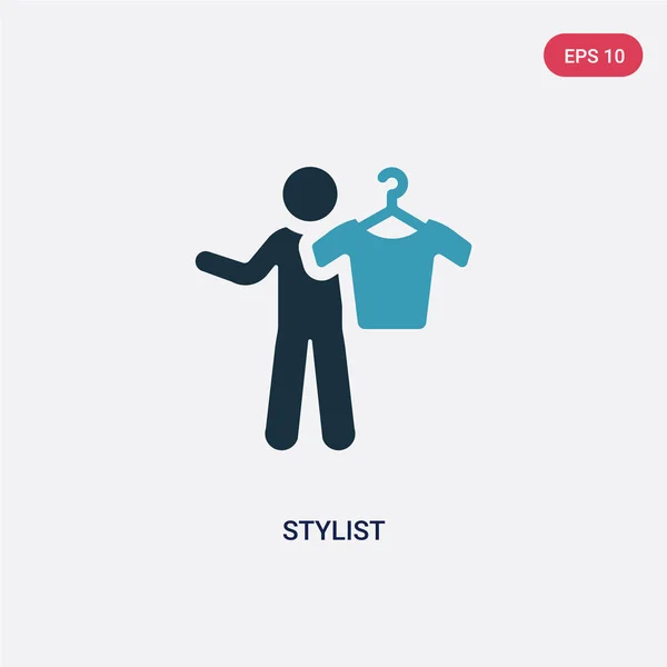 Twee kleur stylist vector icoon van people skills concept. isolat — Stockvector