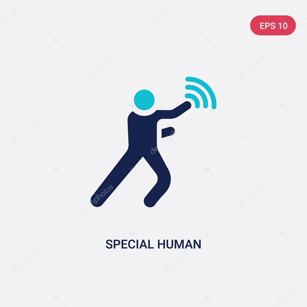 two color special human vector icon from feelings concept. isola