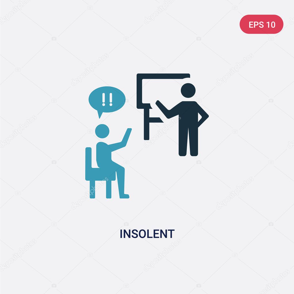 Two color insolent vector icon from user interface concept. isolated blue insolent vector sign symbol can be use for web, mobile and logo. eps 10