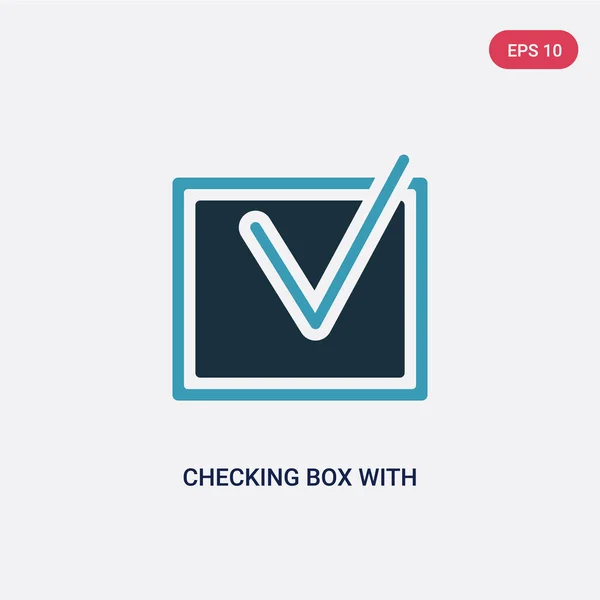 Case à cocher deux couleurs avec une icône vectorielle de coche de l'utilisateur dans — Image vectorielle