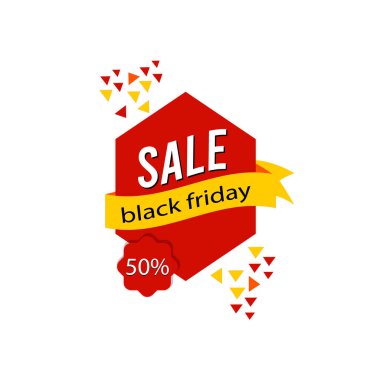 Kırmızı ve sarı. Satış afiş şablonu tasarımı, Büyük satış özel