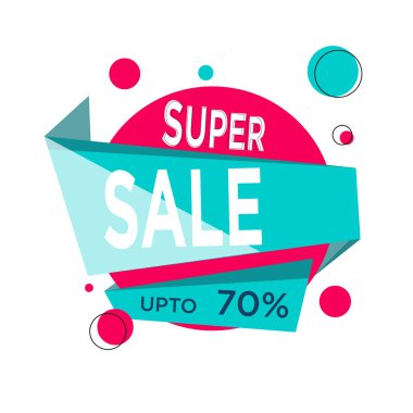 Aqua mavi katlanmış şerit ve yuvarlak kırmızı eleman % 70 indirim ile.