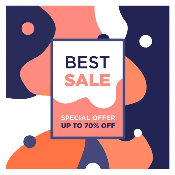 Blue red 70% discount. Sale banner template design. Big sale spe — Stock Vector