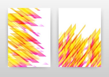 Yıllık repor için geometrik sarı diyagonal çizgiler iş tasarımı