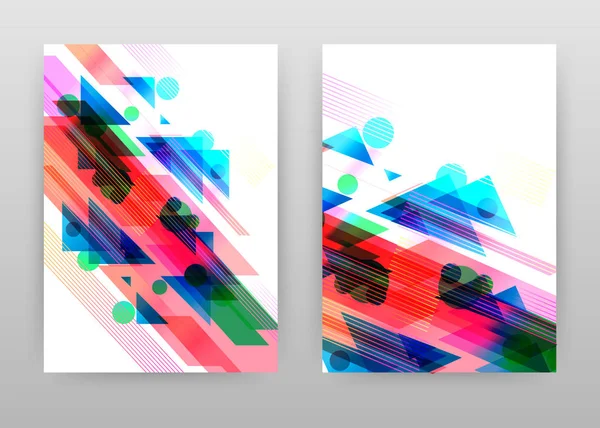 Geometrisch abstrakte farbenfrohe Gestaltung für Geschäftsbericht, Broschüre, — Stockvektor