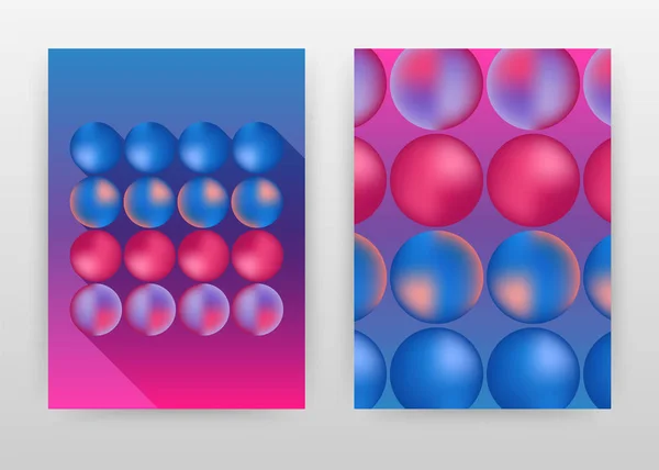 Diseño de negocio de bolas geométricas redondas rojas azules coloridas para annu — Vector de stock