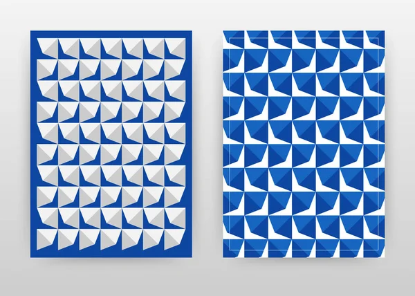 青灰色の幾何学的形状は、年間のビジネス背景デザイン — ストックベクタ