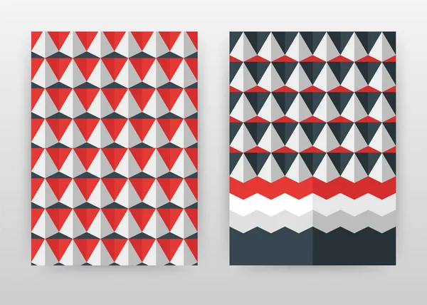 Rouge gris géométrique sans couture conception de fond d'entreprise pour annua — Image vectorielle