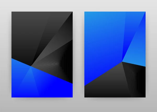 年次担当者のための青と黒の抽象的なテクスチャの背景デザイン — ストックベクタ