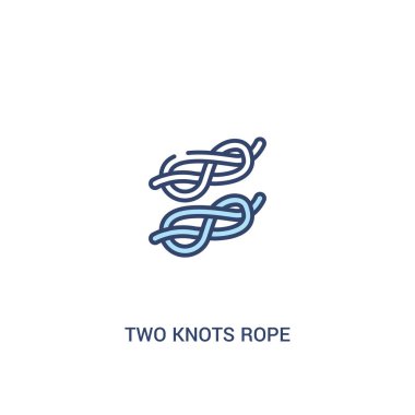 iki knot ip kavramı 2 renkli simgesi. basit çizgi elemanı illus