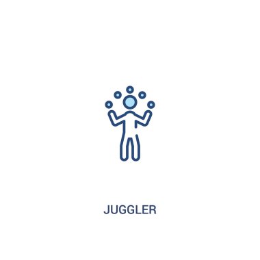 hokkabaz kavramı 2 renkli simgesi. basit çizgi elemanı illüstrasyon