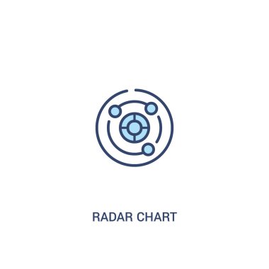 radar grafik kavramı 2 renkli simgesi. basit çizgi elemanı illustra