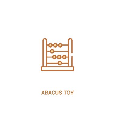 abacus oyuncak kavramı 2 renkli simgesi. basit satır öğesi illustrat