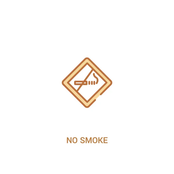 Nem füstöl fogalom 2 befest ikon. egyszerű vonal elem illustratio — Stock Vector